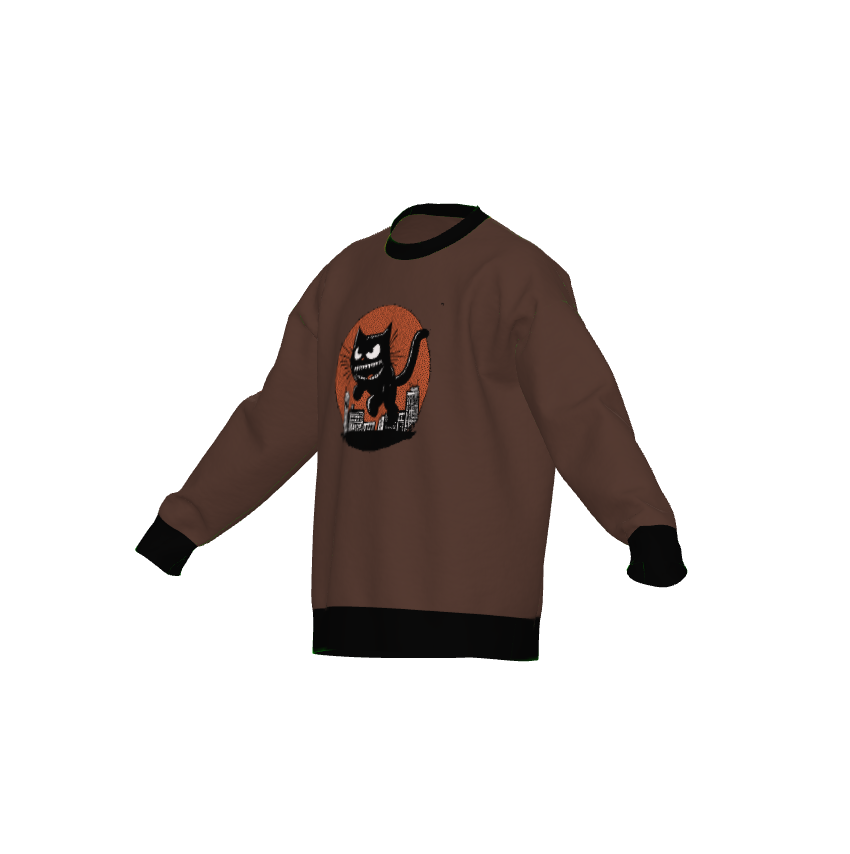 Kitty in the City No. 4 - Super Comfy Crew Neck Sweater (unisex)