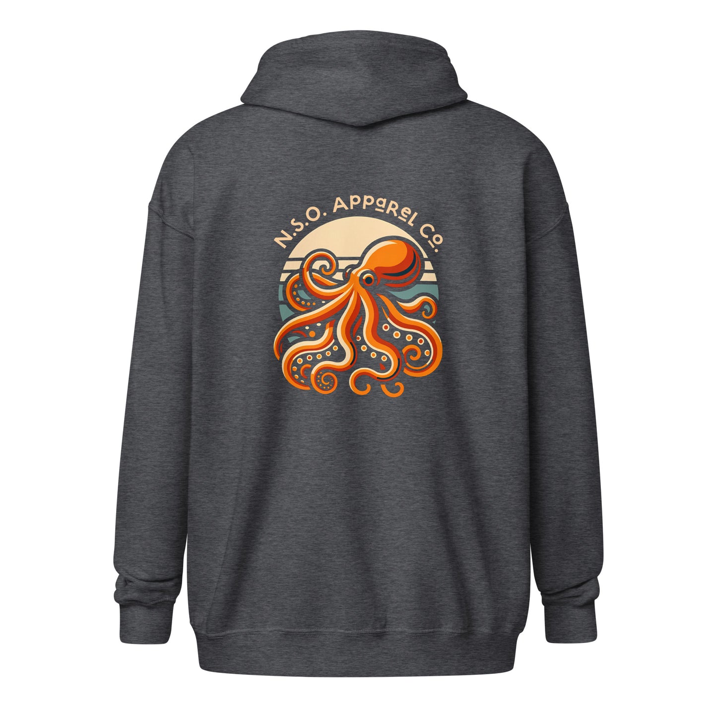 Awesome Orange Octopus No. 2 - zip hoodie (unisex)