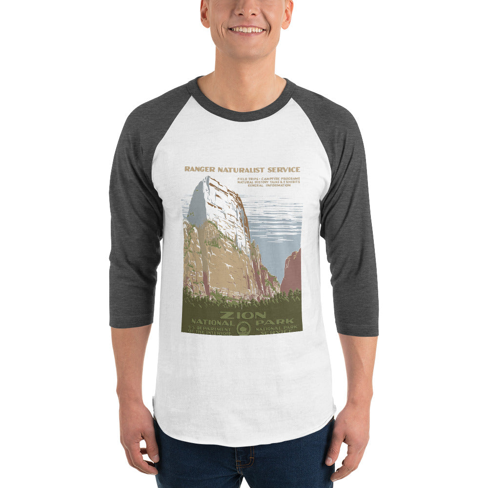 WPA National Park Collection - Zion National Park - 3/4 sleeve raglan