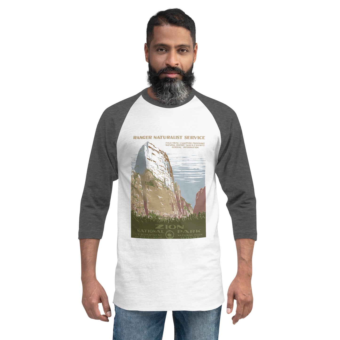 WPA National Park Collection - Zion National Park - 3/4 sleeve raglan