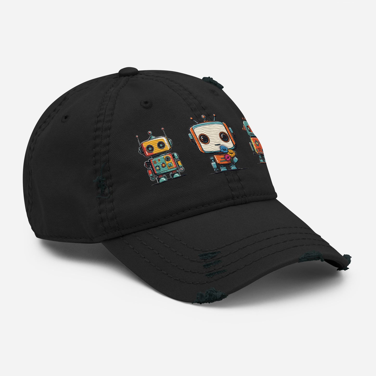 Robots Need Love Too No. 3 - Distressed Hat