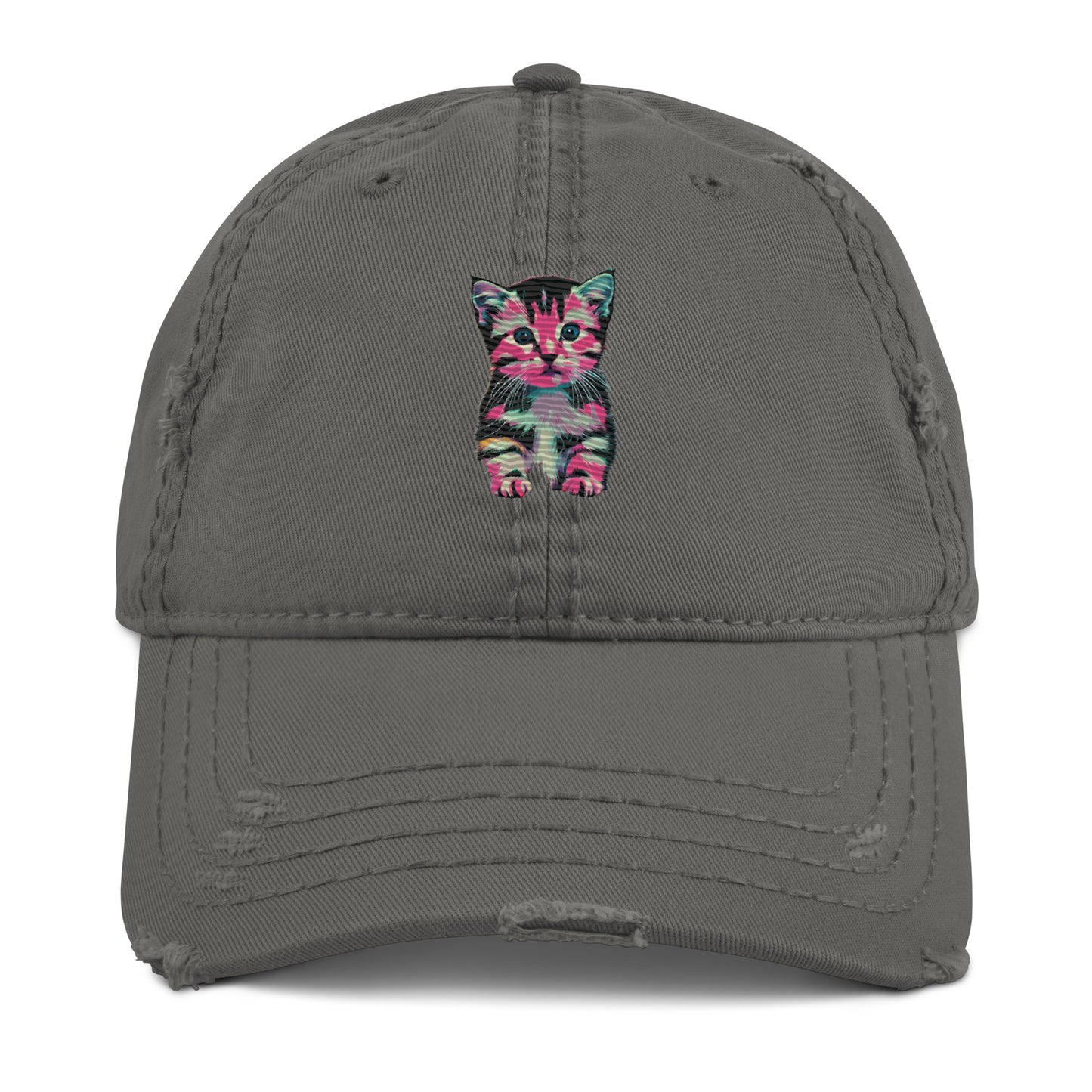 Fuzzy Kitty - Distressed Hat