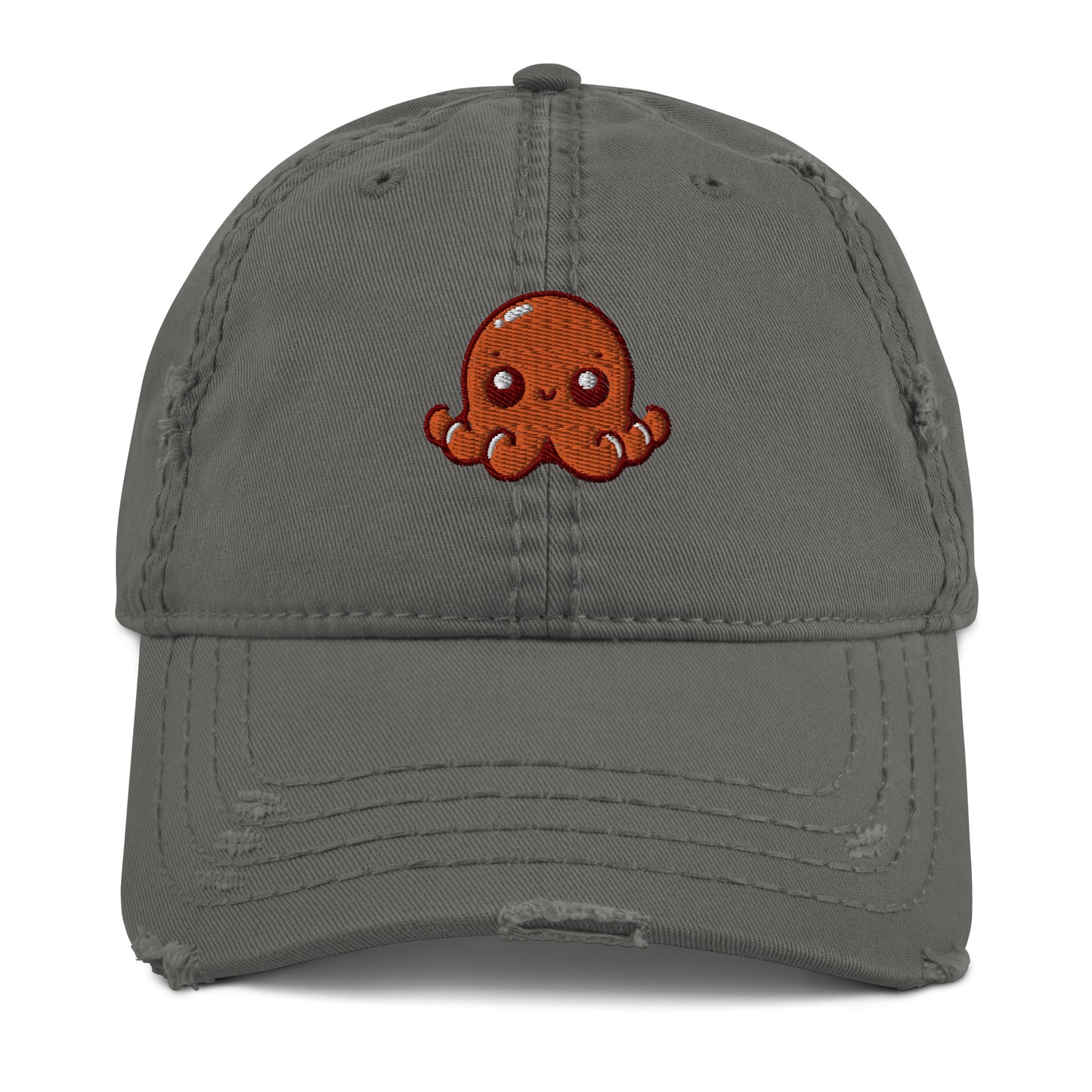 Awesome Orange Octopus No. 5 - Distressed Hat