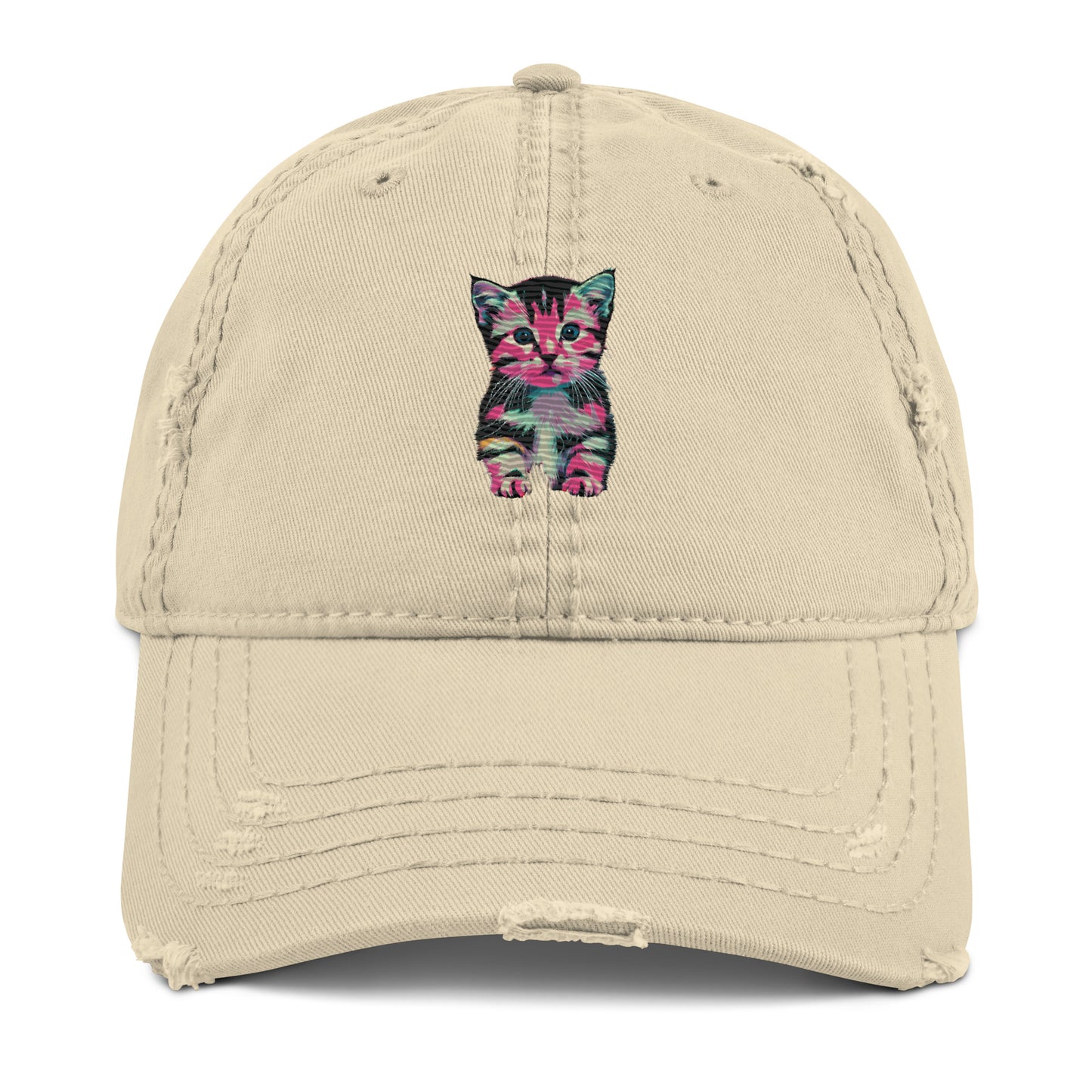 Fuzzy Kitty - Distressed Hat