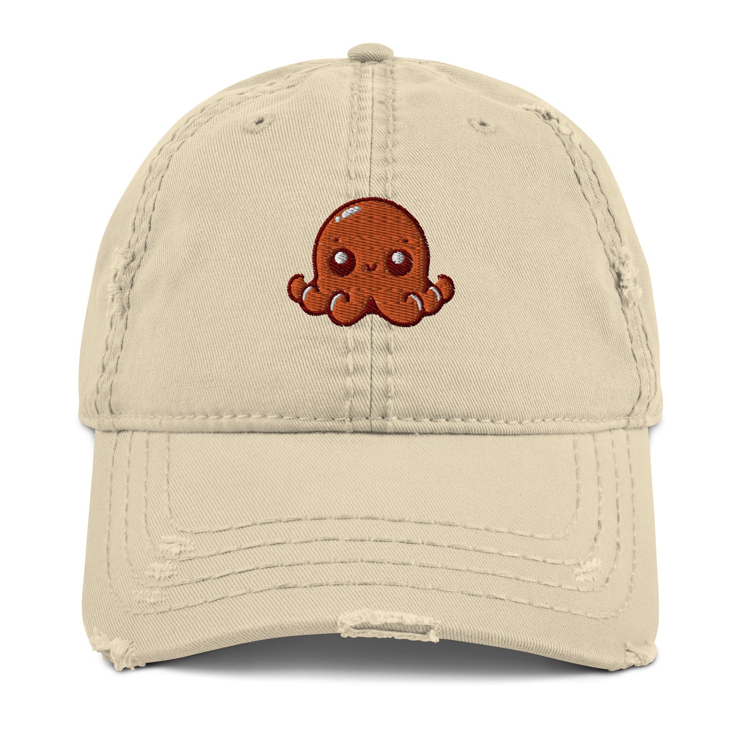 Awesome Orange Octopus No. 5 - Distressed Hat