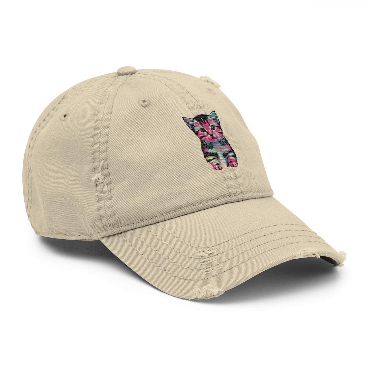 Fuzzy Kitty - Distressed Hat