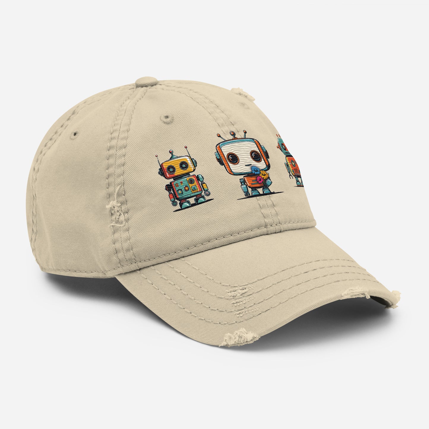 Robots Need Love Too No. 3 - Distressed Hat