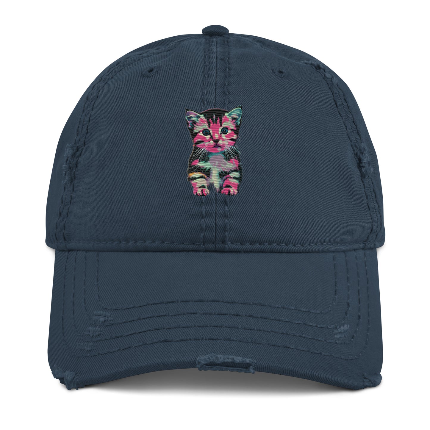 Fuzzy Kitty - Distressed Hat