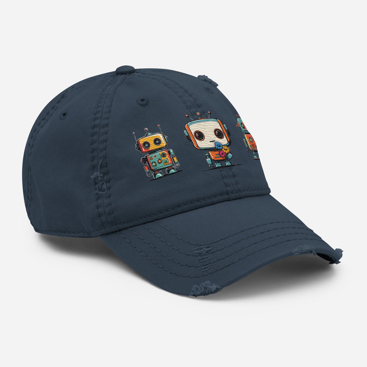 Robots Need Love Too No. 3 - Distressed Hat