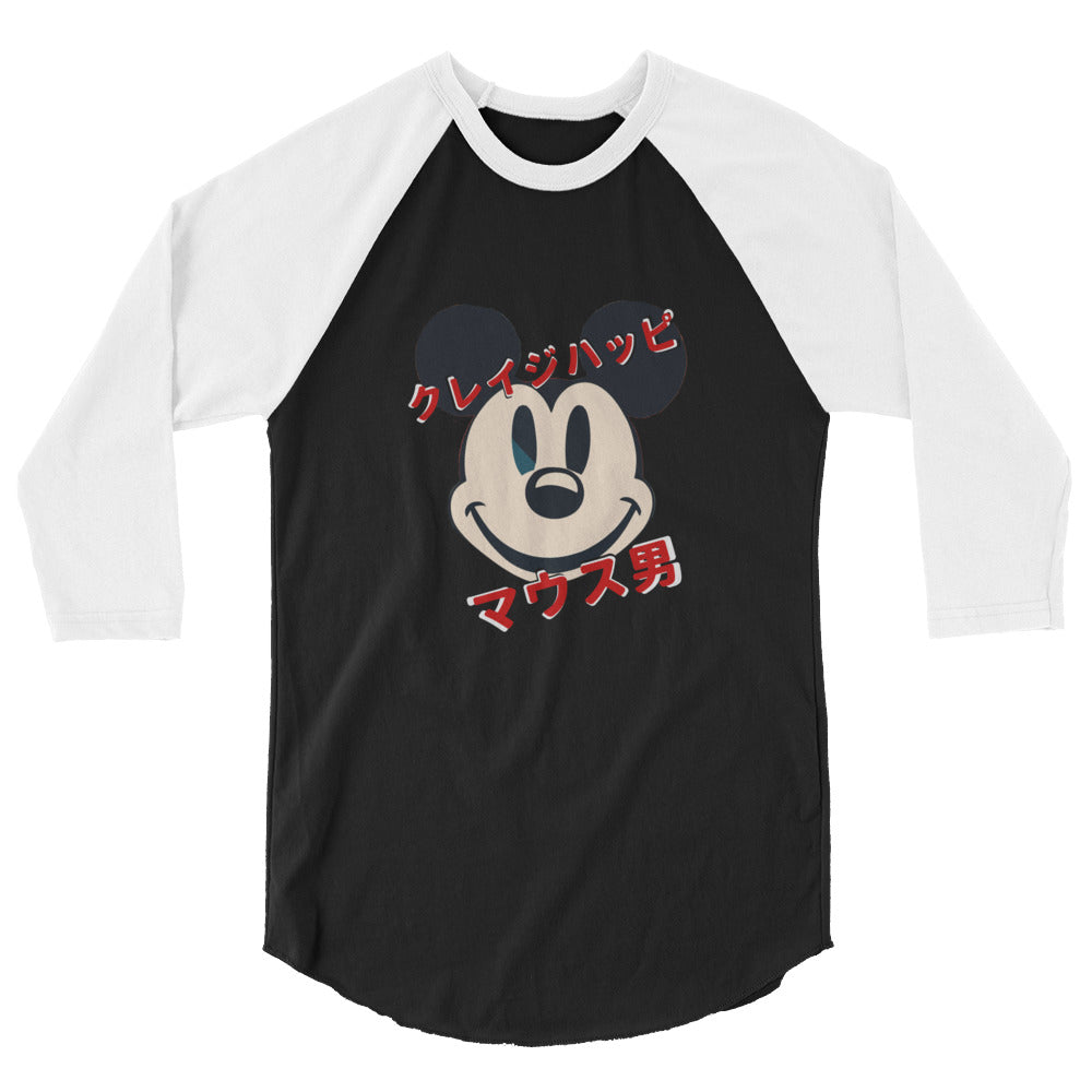 Cinema Collection - Mentally Unwell Mouse Man - 3/4 sleeve raglan shirt