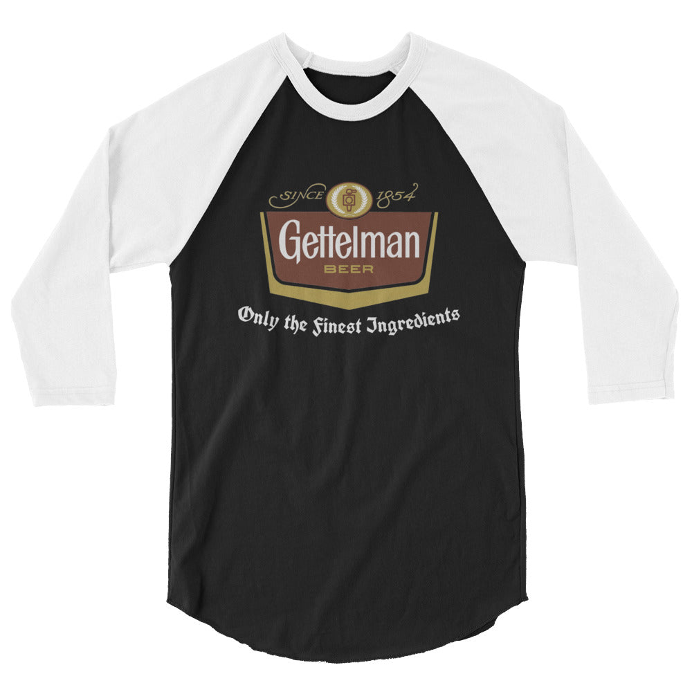 Forgotten Brands - Gettelman Beer - 3/4 sleeve raglan shirt