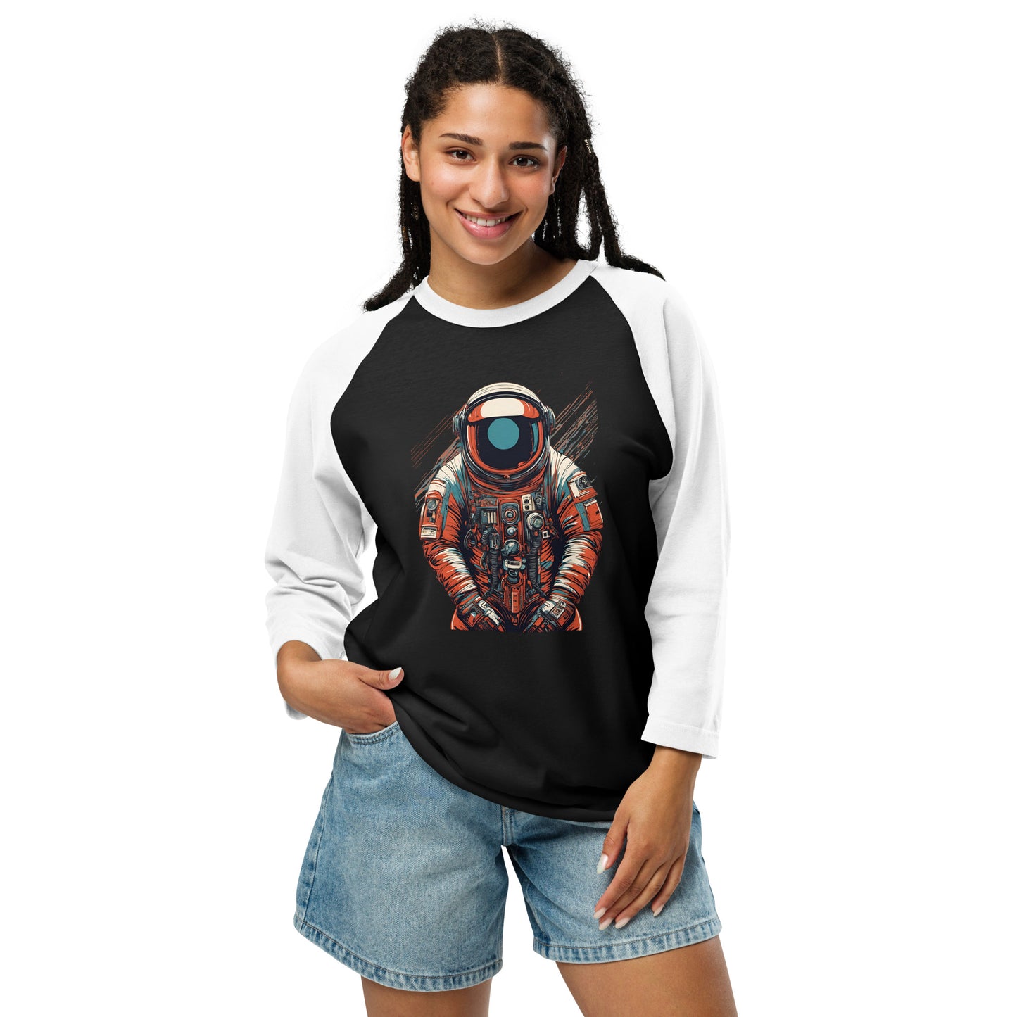 Astronaut No. 9 - 3/4 sleeve raglan shirt