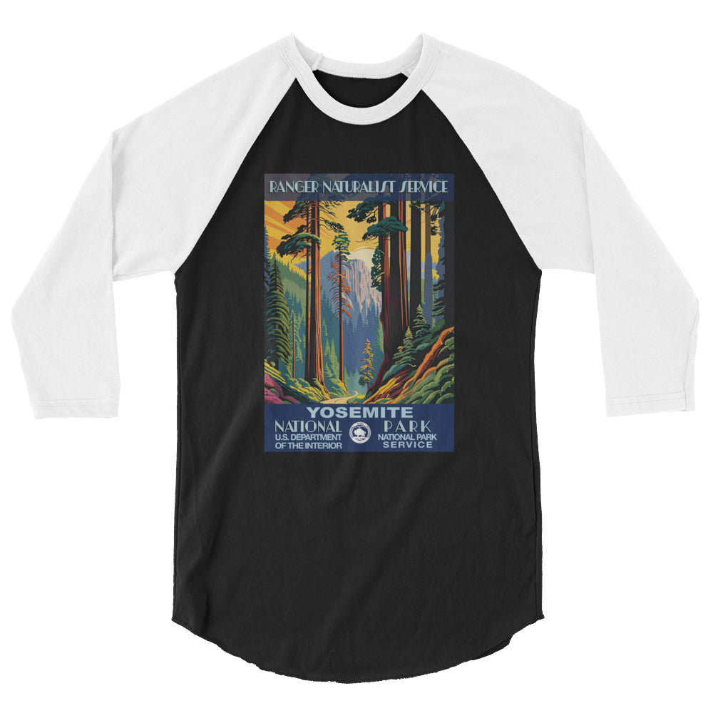 WPA National Park Collection - Yosemite National Park - 3/4 sleeve raglan shirt