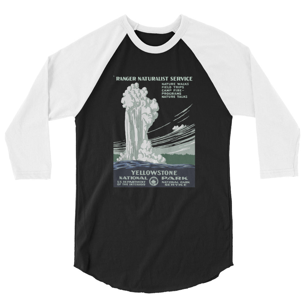 WPA National Park Collection - Yellowstone National Park - 3/4 sleeve raglan shirt