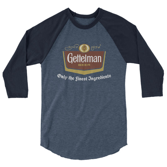 Forgotten Brands - Gettelman Beer - 3/4 sleeve raglan shirt