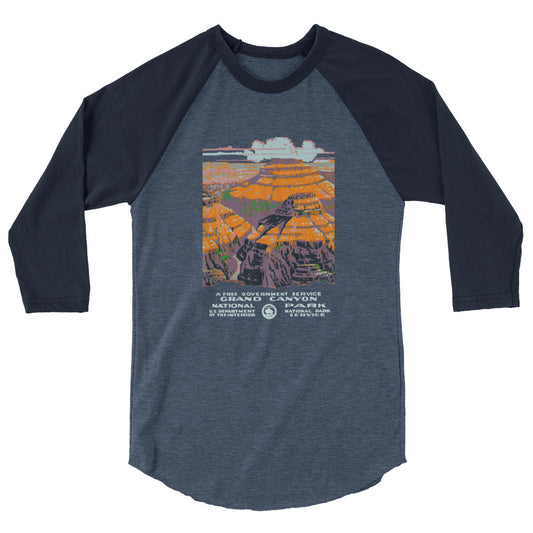 WPA National Park Collection - Grand Canyon National Park - 3/4 sleeve raglan shirt