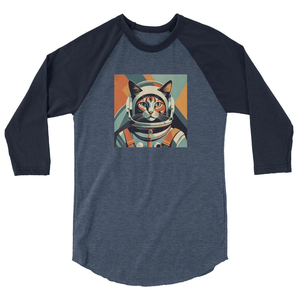 Astro-Kitty - 3/4 sleeve raglan shirt