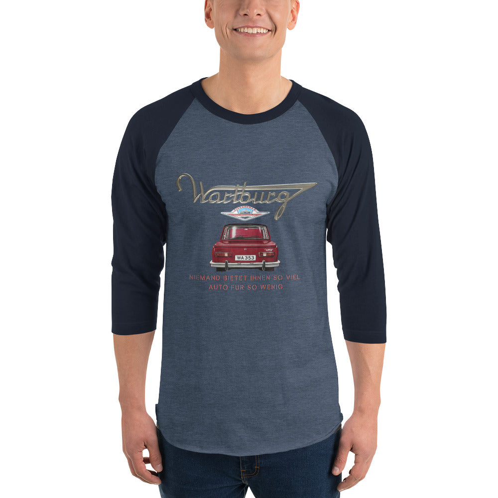 Forgotten Brands - Wartburg Motors - 3/4 sleeve raglan shirt