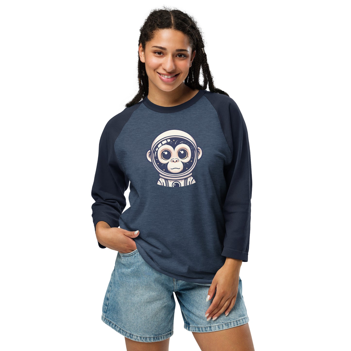 Astro Chimp - 3/4 sleeve raglan shirt