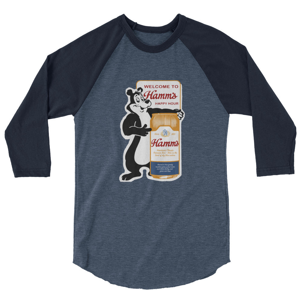 Forgotten Brands – Hamm’s Beer – 3/4 sleeve raglan shirt