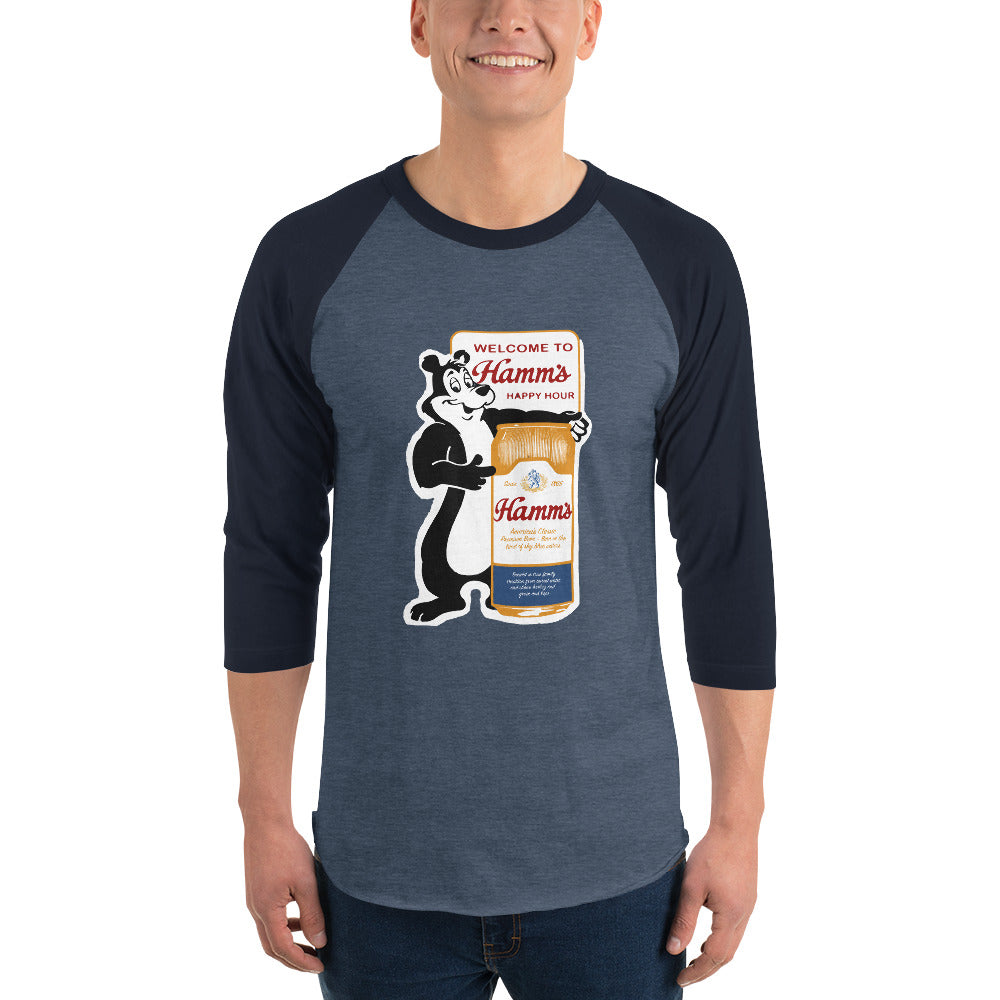 Forgotten Brands – Hamm’s Beer – 3/4 sleeve raglan shirt