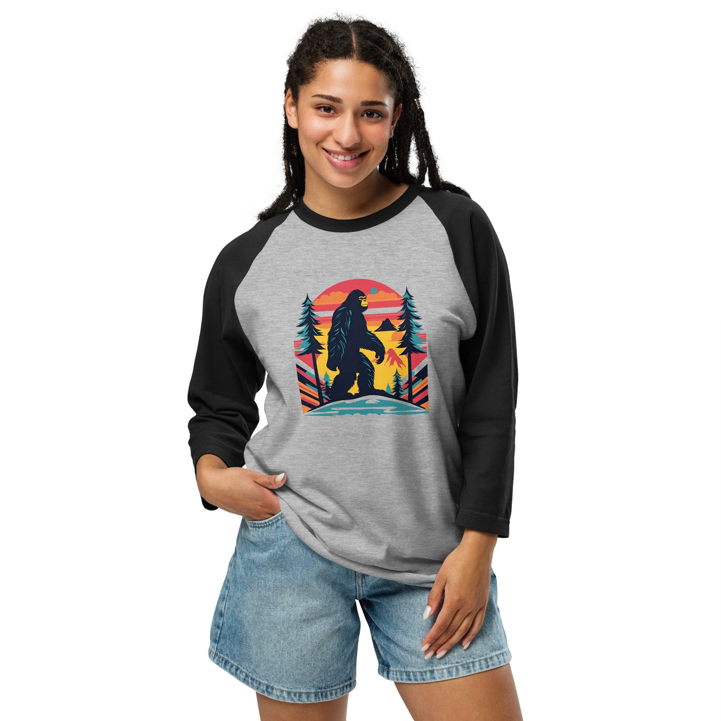 Sasquatch No. 1 - 3/4 sleeve raglan shirt