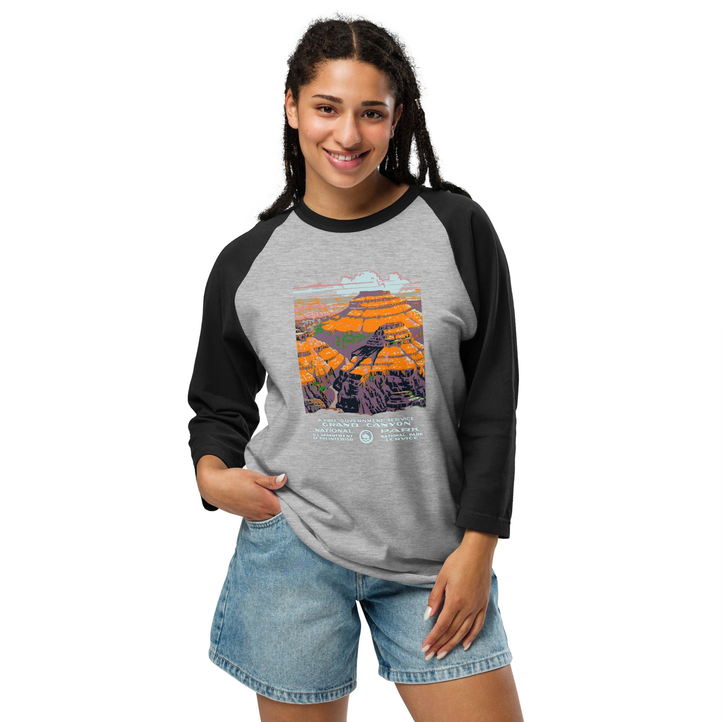 WPA National Park Collection - Grand Canyon National Park - 3/4 sleeve raglan shirt