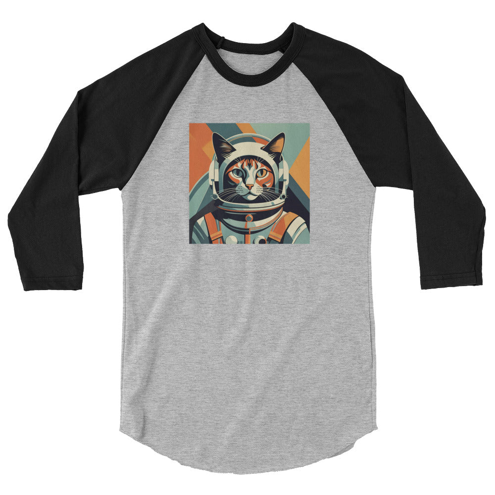 Astro-Kitty - 3/4 sleeve raglan shirt