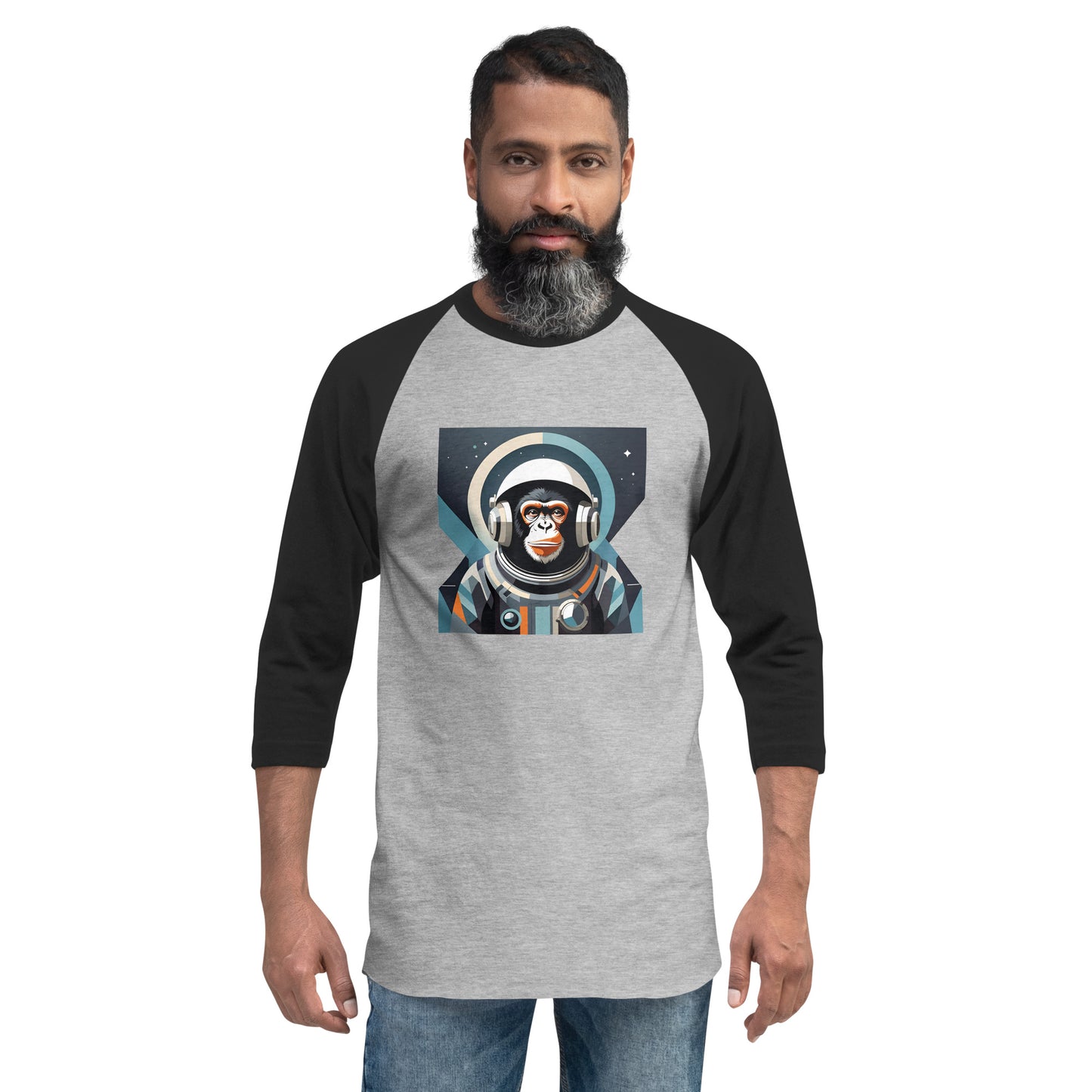 Astro Chimp Returns - 3/4 sleeve raglan shirt