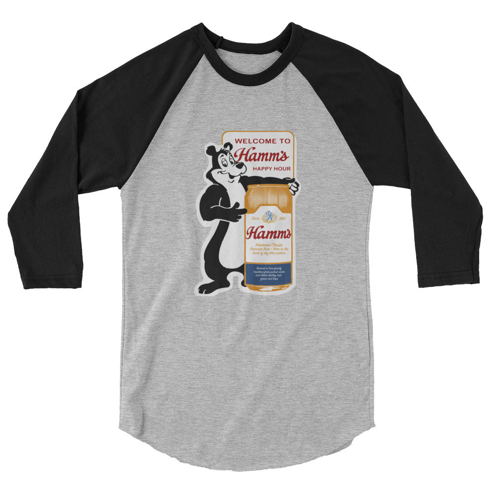 Forgotten Brands – Hamm’s Beer – 3/4 sleeve raglan shirt