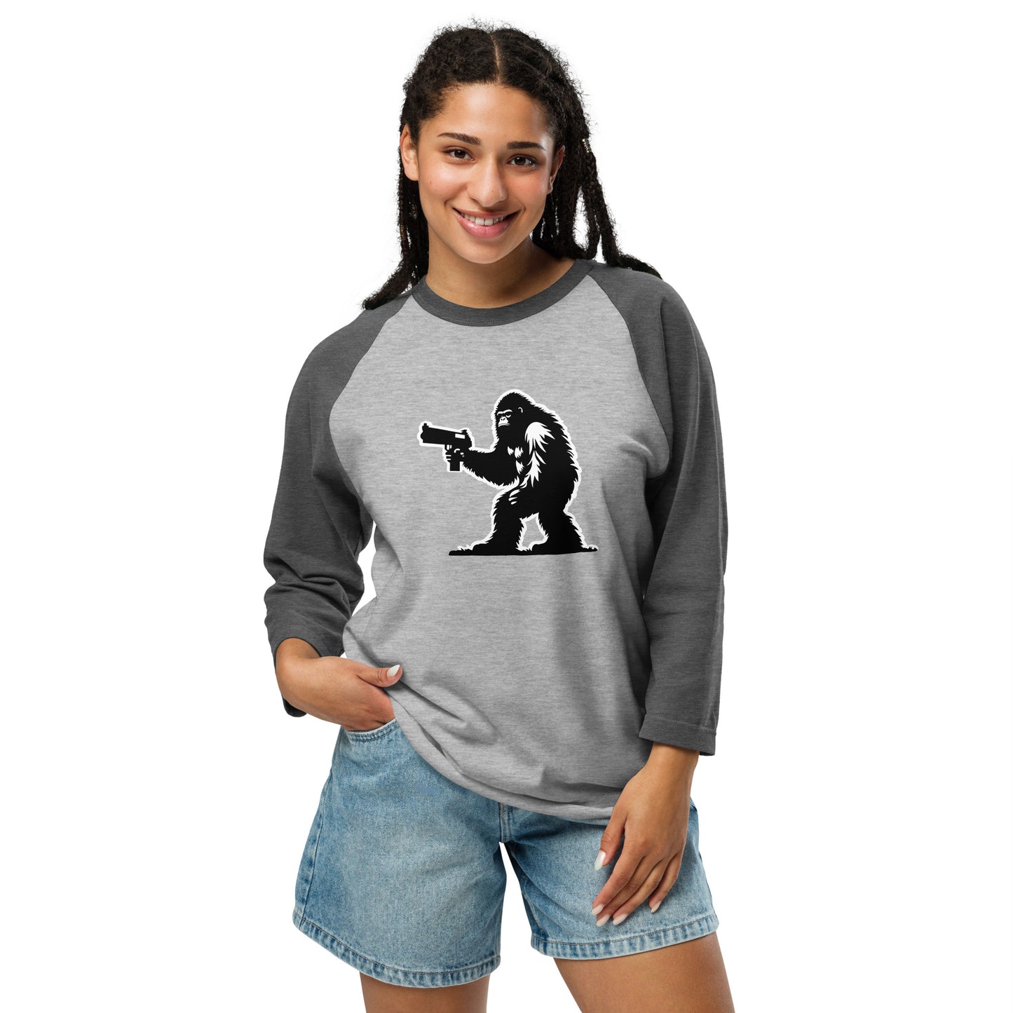 Sasquatch No. 2 - 3/4 sleeve raglan shirt