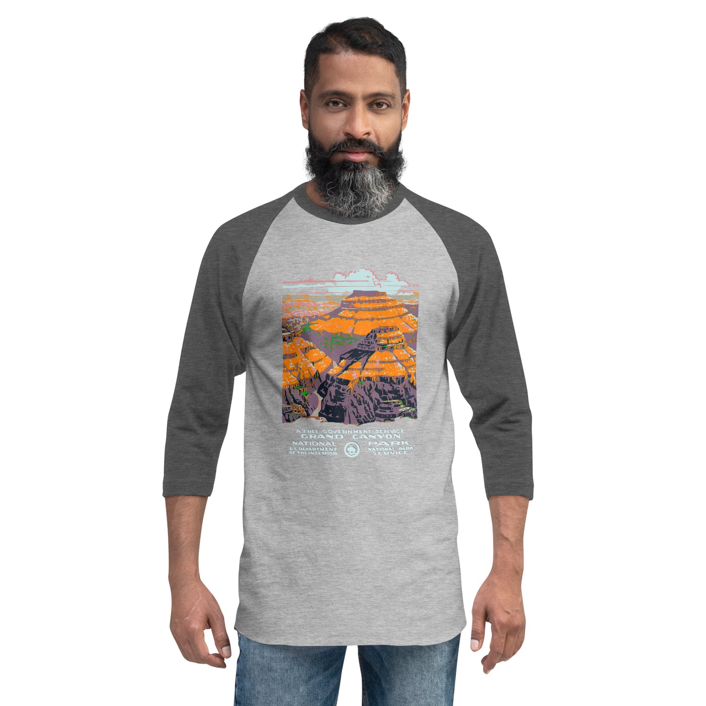 WPA National Park Collection - Grand Canyon National Park - 3/4 sleeve raglan shirt