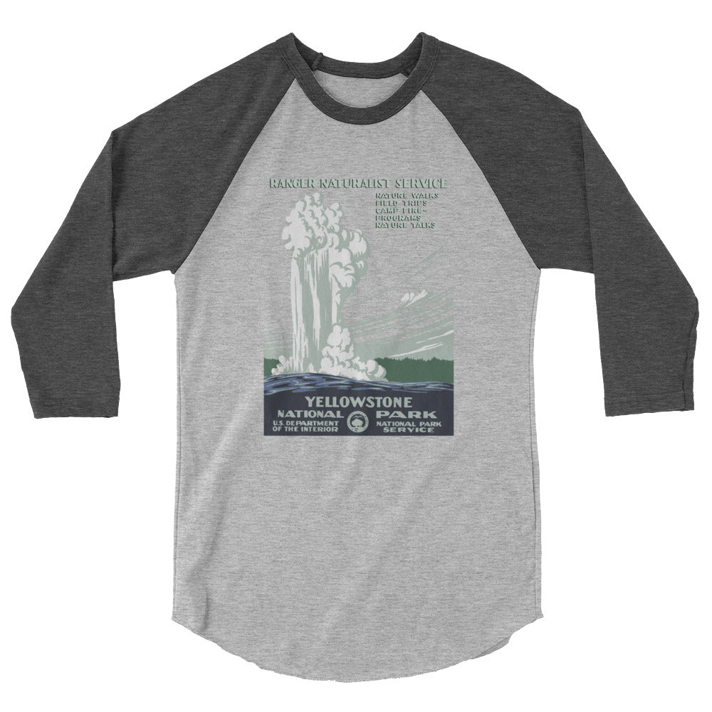 WPA National Park Collection - Yellowstone National Park - 3/4 sleeve raglan shirt