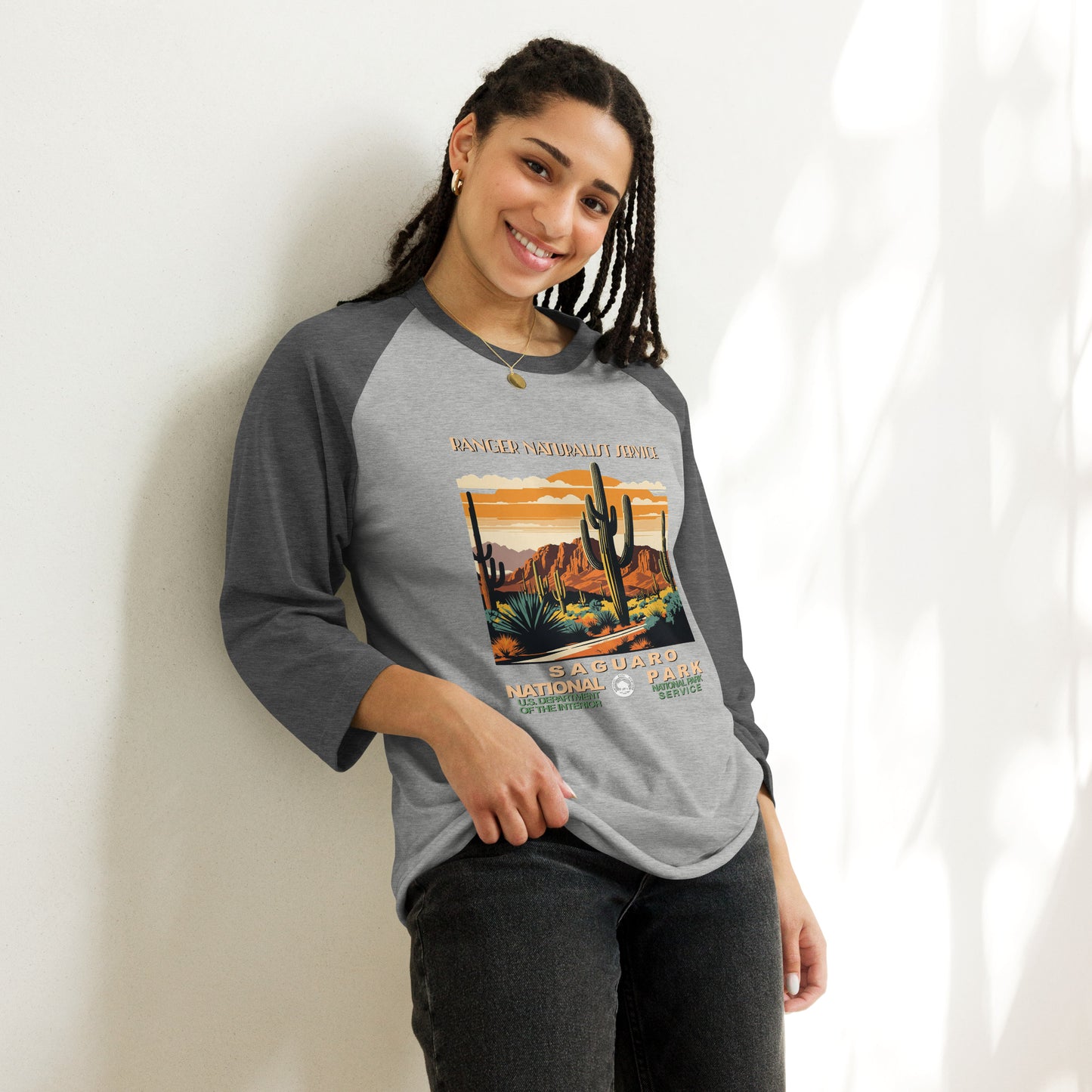 WPA National Park Collection - Saguaro National Park - 3/4 sleeve raglan shirt