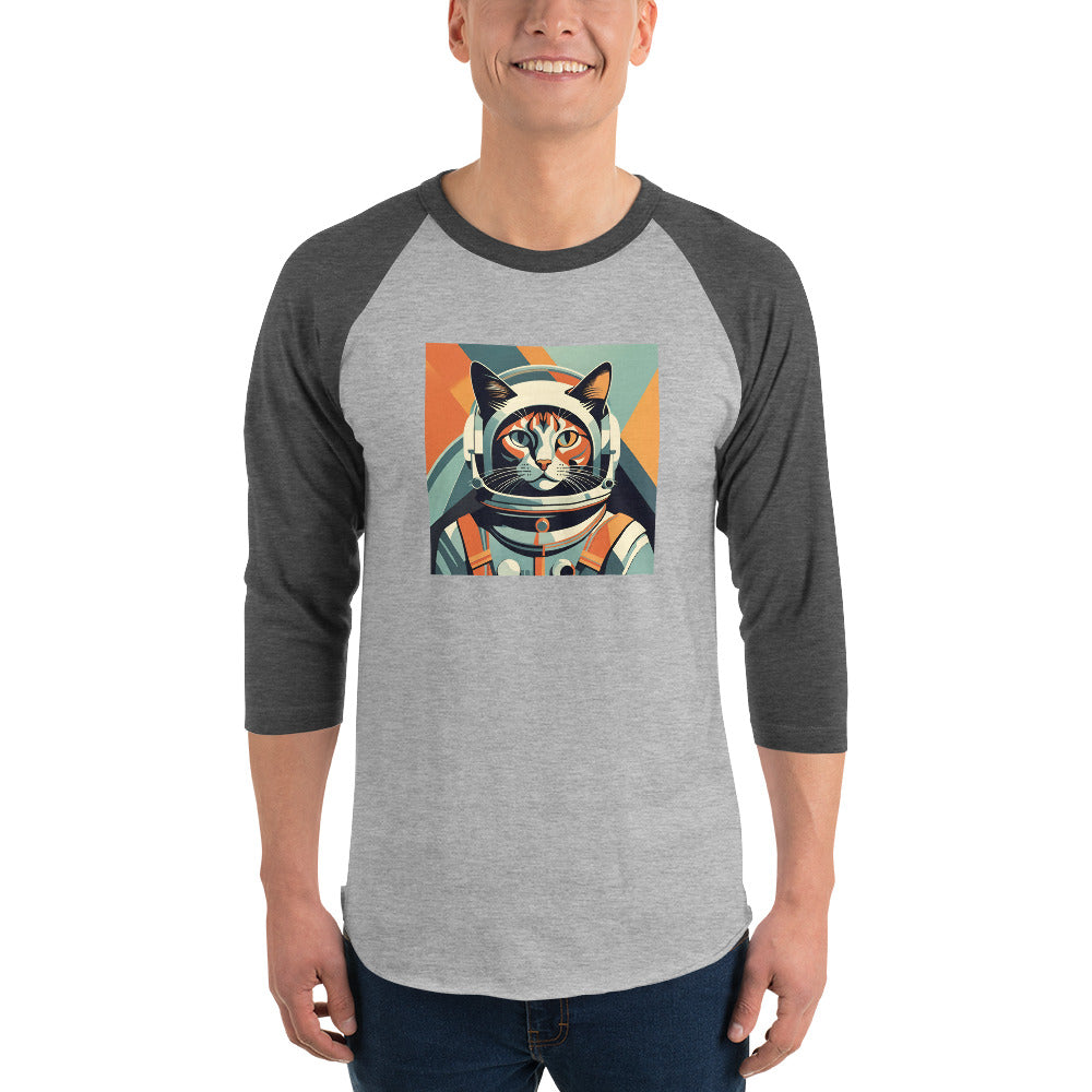 Astro-Kitty - 3/4 sleeve raglan shirt