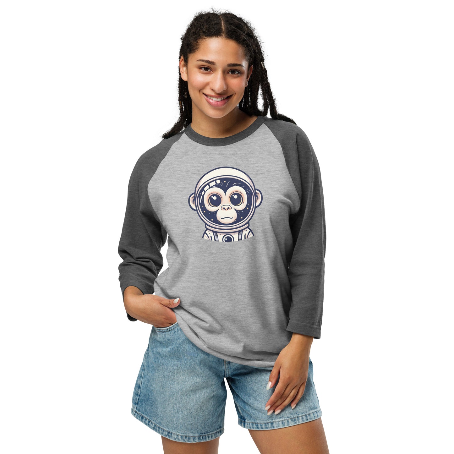 Astro Chimp - 3/4 sleeve raglan shirt