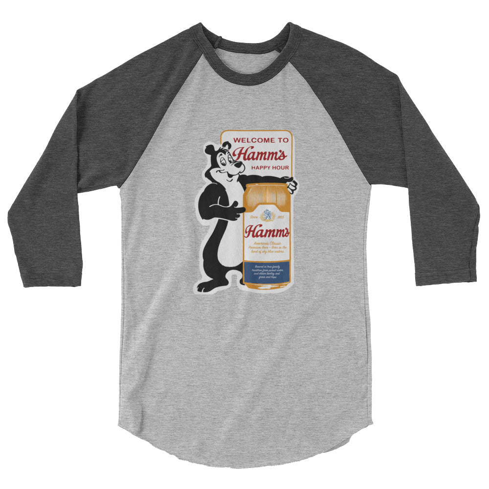 Forgotten Brands – Hamm’s Beer – 3/4 sleeve raglan shirt