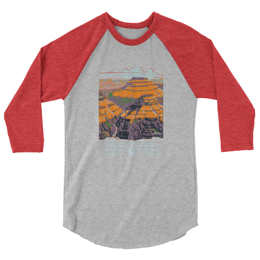 WPA National Park Collection - Grand Canyon National Park - 3/4 sleeve raglan shirt