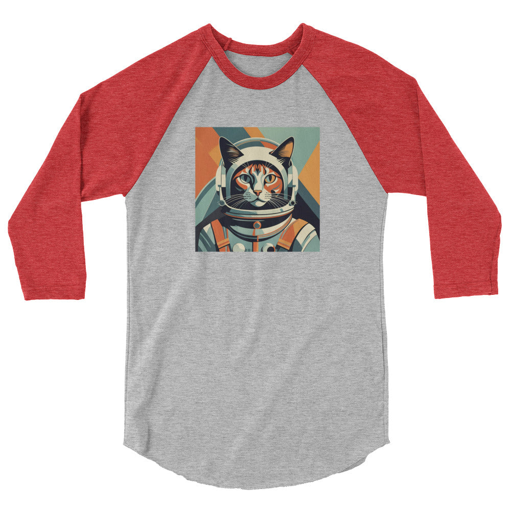 Astro-Kitty - 3/4 sleeve raglan shirt