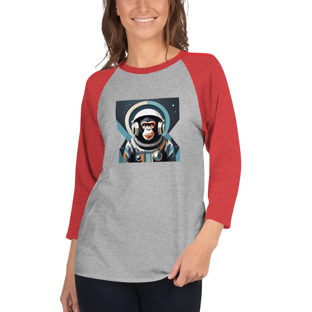 Astro Chimp Returns - 3/4 sleeve raglan shirt