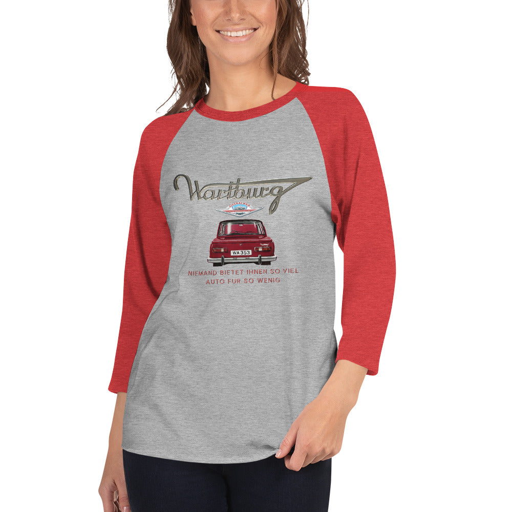 Forgotten Brands - Wartburg Motors - 3/4 sleeve raglan shirt