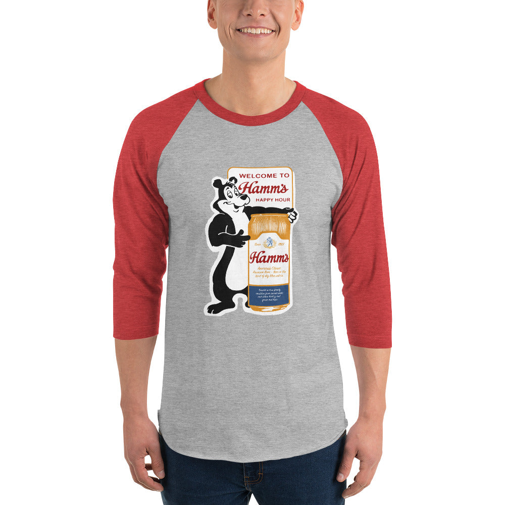 Forgotten Brands – Hamm’s Beer – 3/4 sleeve raglan shirt