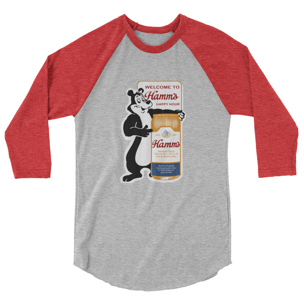 Forgotten Brands – Hamm’s Beer – 3/4 sleeve raglan shirt