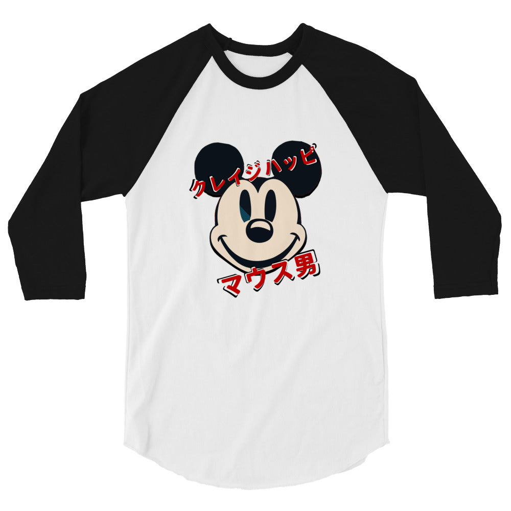 Cinema Collection - Mentally Unwell Mouse Man - 3/4 sleeve raglan shirt