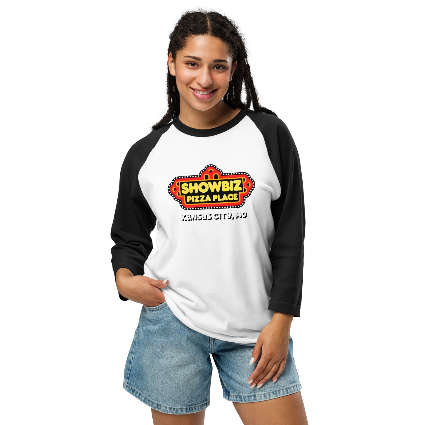 Forgotten Brands - Showbiz Pizza Place - 3/4 sleeve raglan shirt