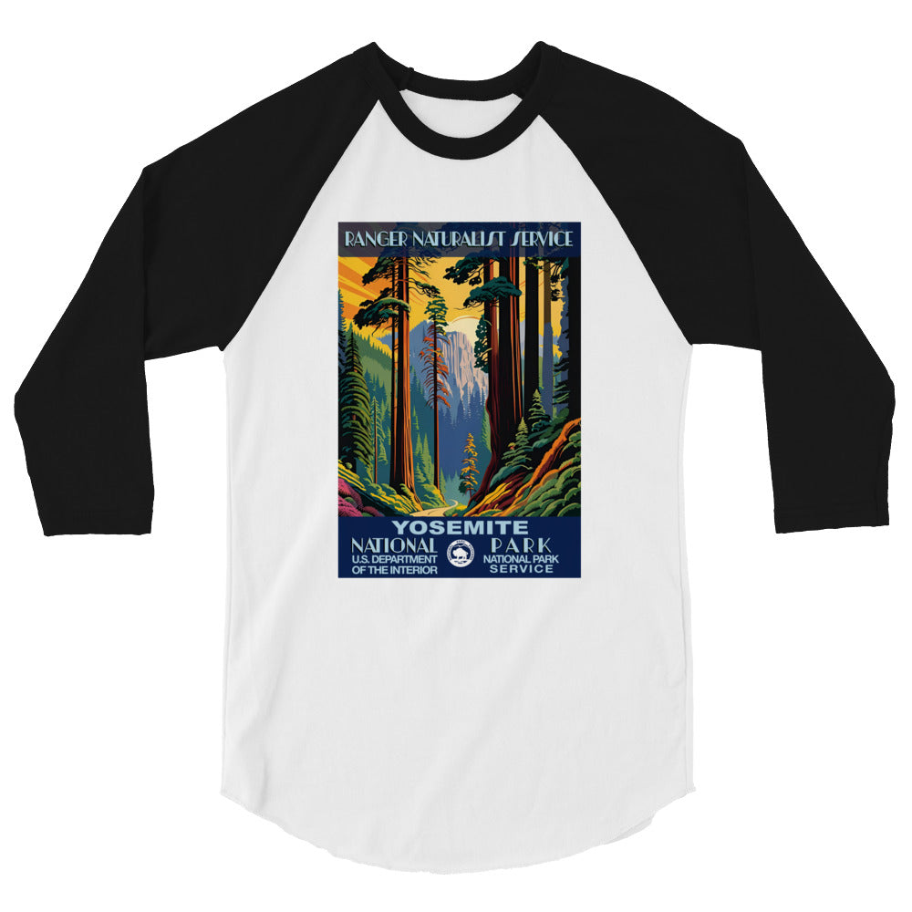 WPA National Park Collection - Yosemite National Park - 3/4 sleeve raglan shirt