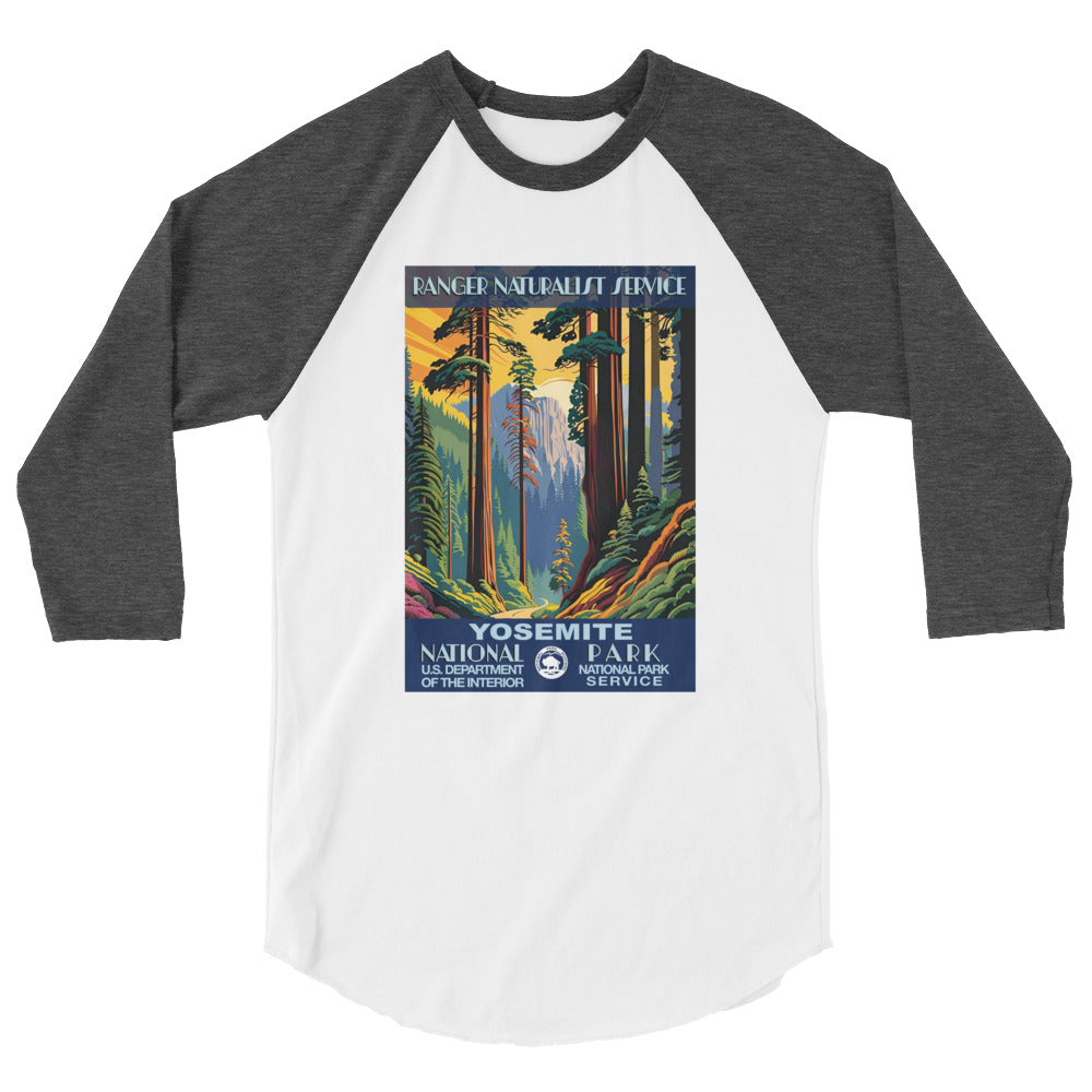 WPA National Park Collection - Yosemite National Park - 3/4 sleeve raglan shirt