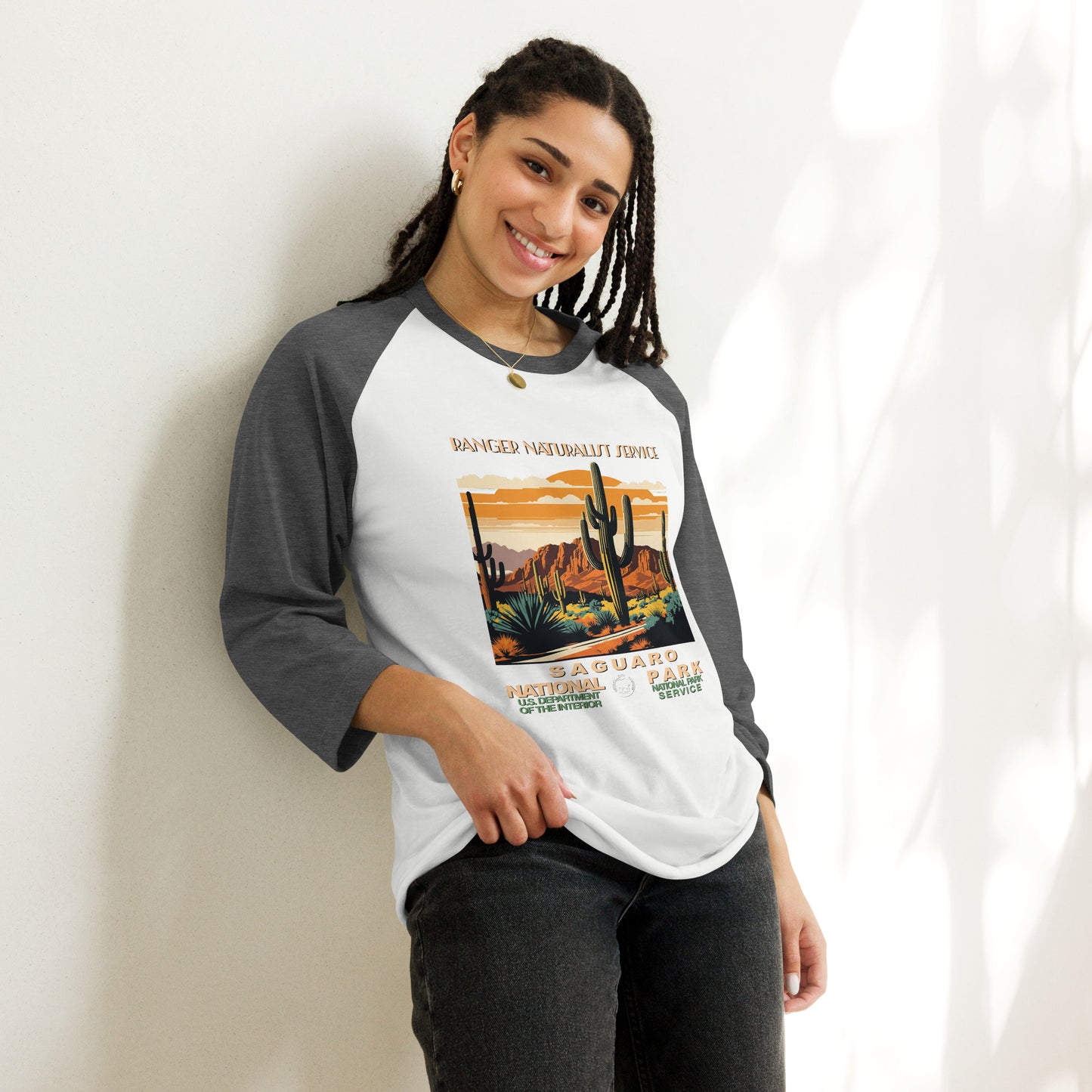 WPA National Park Collection - Saguaro National Park - 3/4 sleeve raglan shirt