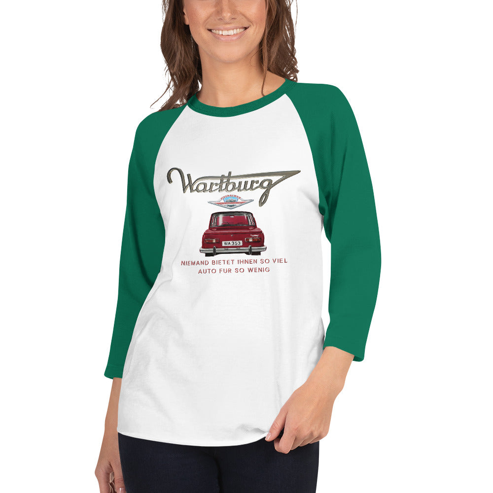 Forgotten Brands - Wartburg Motors - 3/4 sleeve raglan shirt