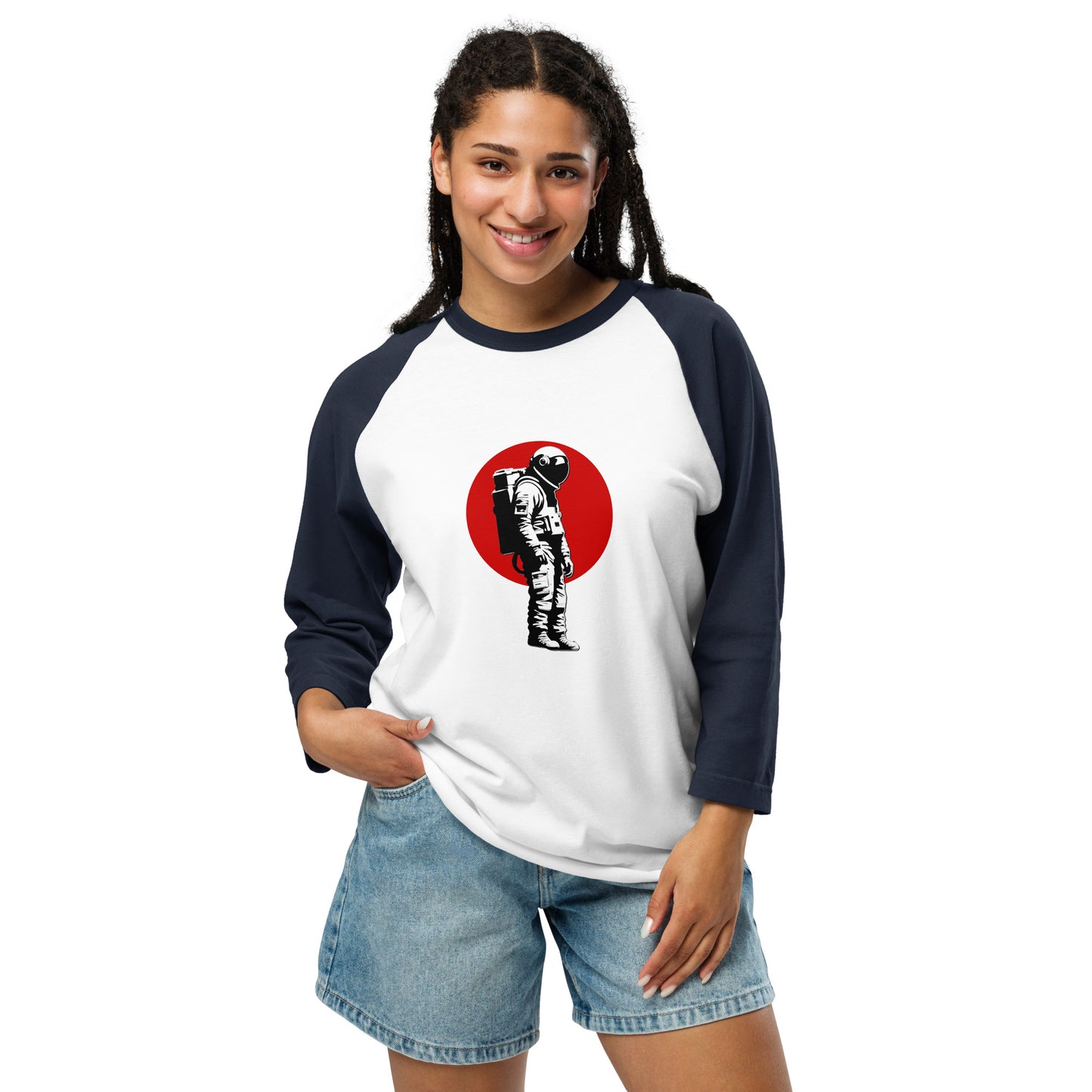 Astronaut No. 7 - 3/4 sleeve raglan shirt